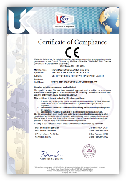 Certification
